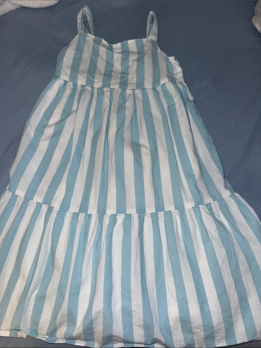 Carter's Blue and White Vertical Stripe Sundress